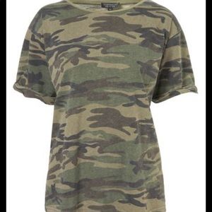Topshop camo tee camouflage aged soft t shirt